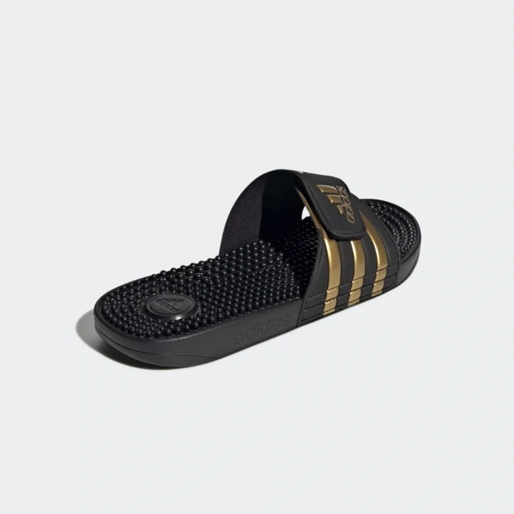 NWOT Adidas Men’s ADISSAGE Comfort Slides in Black & Gold EG6517 Size 6